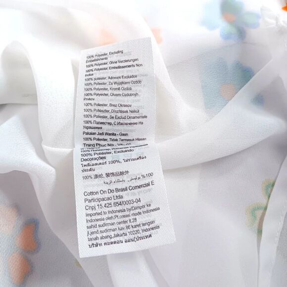 COTTON ON Slip Dress Size Small Floral Cowl Neck Mini Multicolor - Picture 12 of 12